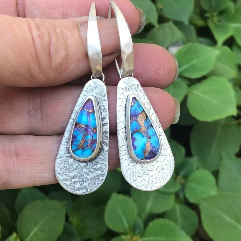 Boho Unique Earrings For Women Handmade Ancient Design Natural Drop Hook Earrings Mother Day Gift