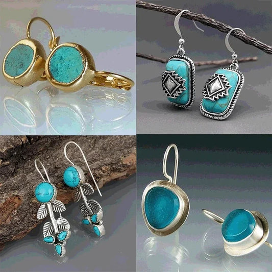 Boho Unique  Earrings For Women Handmade  Ancient Design Natural Drop Hook Earrings Mother Day Gift