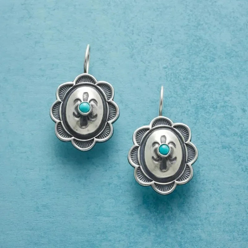 Boho Unique  Earrings For Women Handmade  Ancient Design Natural Drop Hook Earrings Mother Day Gift