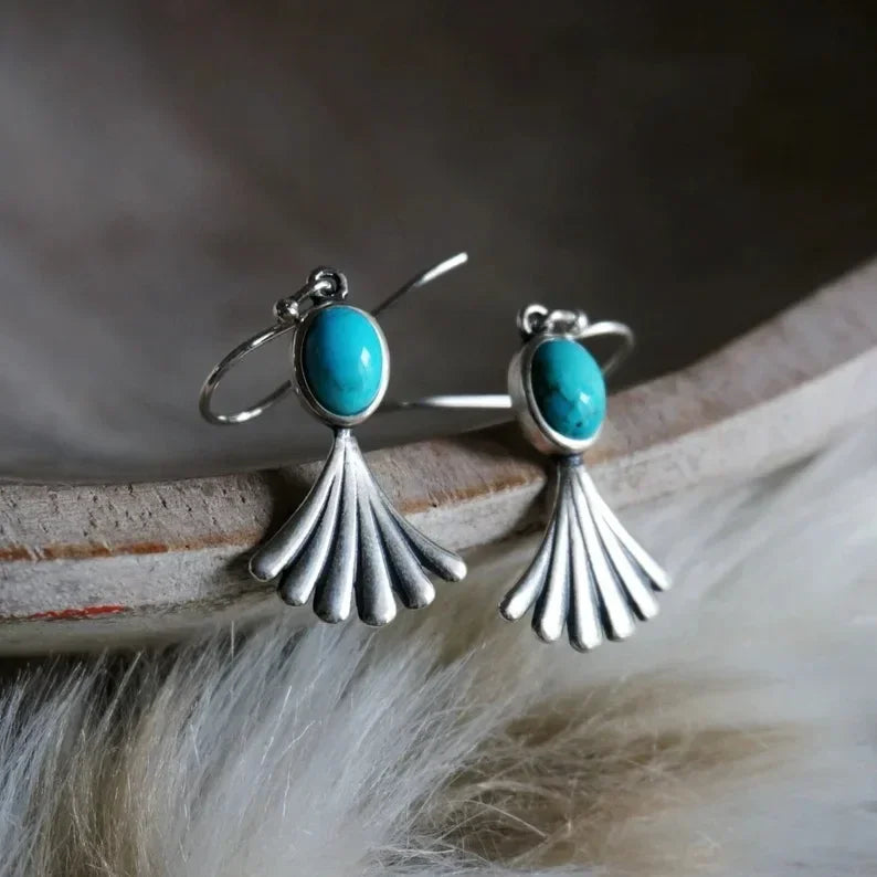 Boho Unique  Earrings For Women Handmade  Ancient Design Natural Drop Hook Earrings Mother Day Gift