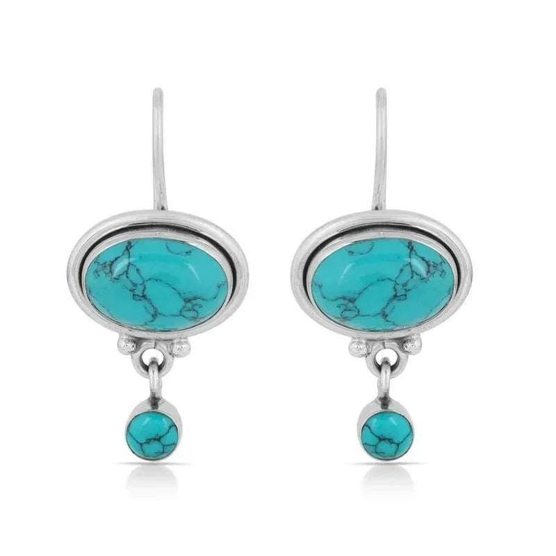Boho Unique  Earrings For Women Handmade  Ancient Design Natural Drop Hook Earrings Mother Day Gift