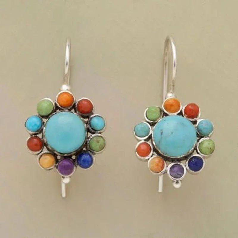 Boho Unique  Earrings For Women Handmade  Ancient Design Natural Drop Hook Earrings Mother Day Gift