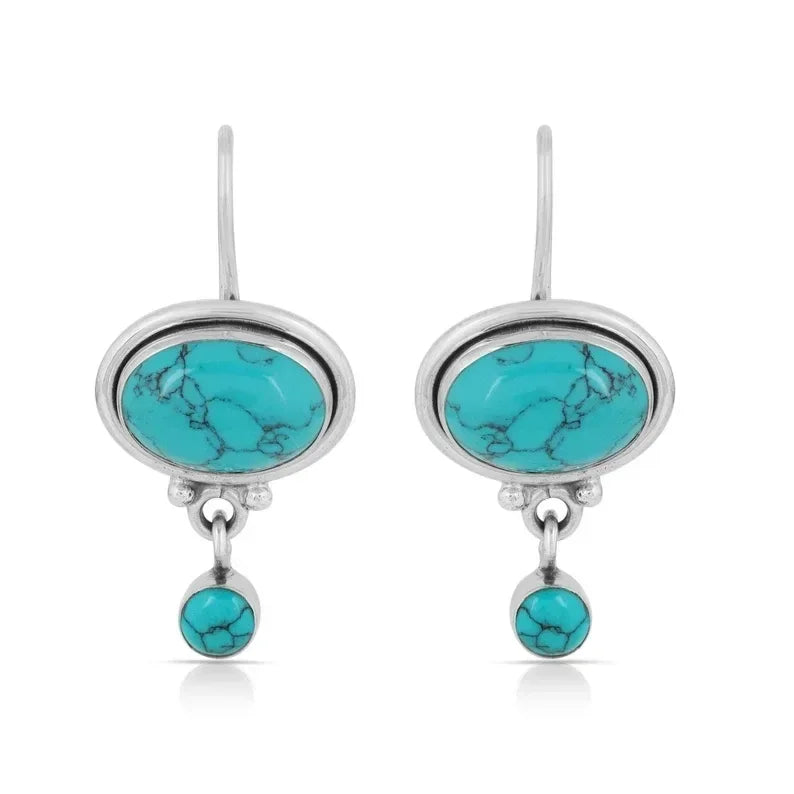 Boho Unique  Earrings For Women Handmade  Ancient Design Natural Drop Hook Earrings Mother Day Gift