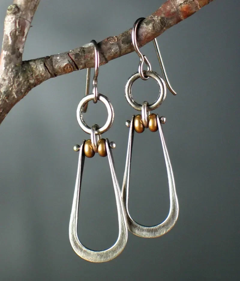Boho Unique  Earrings For Women Handmade  Ancient Design Natural Drop Hook Earrings Mother Day Gift